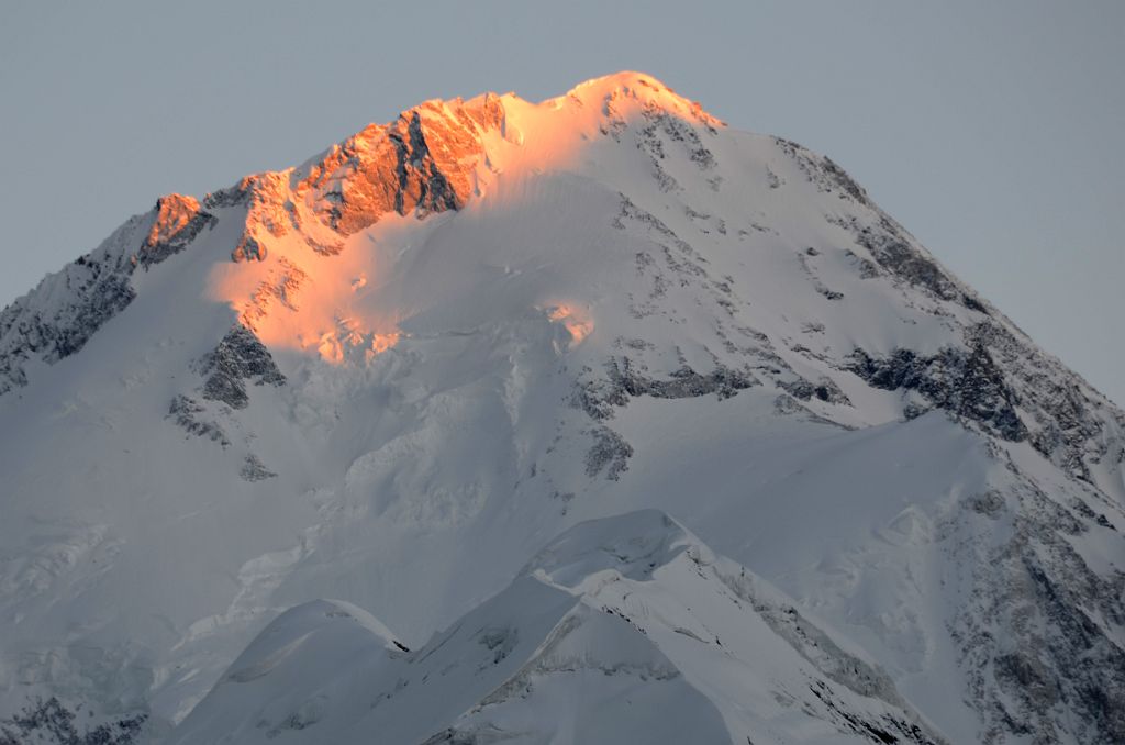 39 Gasherbrum I Hidden Peak North Face Close Up At Sunset From Gasherbrum North Base Camp In China